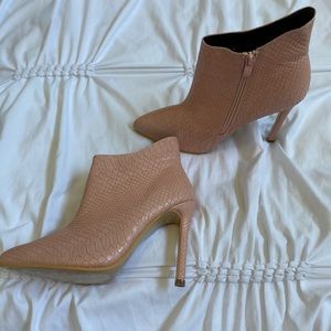 New Pink Snakeskin Booties 💕
